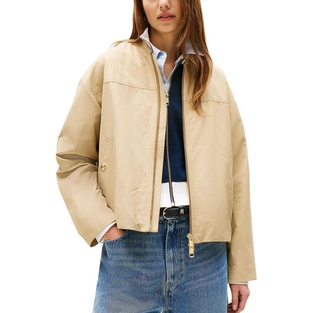 Tommy Hilfiger Beige Cotton Women's Bomber
